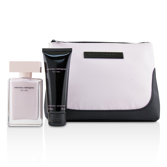 Narciso Rodriguez For Her מארז: או דה פרפיום ספריי 50 מ&quot;ל + Her קרם גוף 75 מ&quot;ל + נרתיק 2pcs+1PouchProduct Thumbnail
