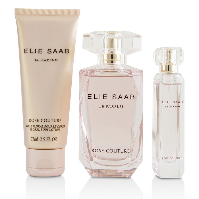 Elie Saab Le Parfum Rose Couture Coffret: Eau De Toilette Spray 90ml/3oz + Floral Body Lotion 75ml/2.5oz + Eau De Toilette Spray 10ml/0.33oz 3pcsProduct Thumbnail