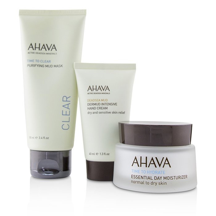 Ahava Elements Of Love Natural Love Essentials: Essential Day Moisturizer + Purifying Mud Mask + Dermud Intensive Hand Cream + Toalettmappe 3pcs+1bagProduct Thumbnail