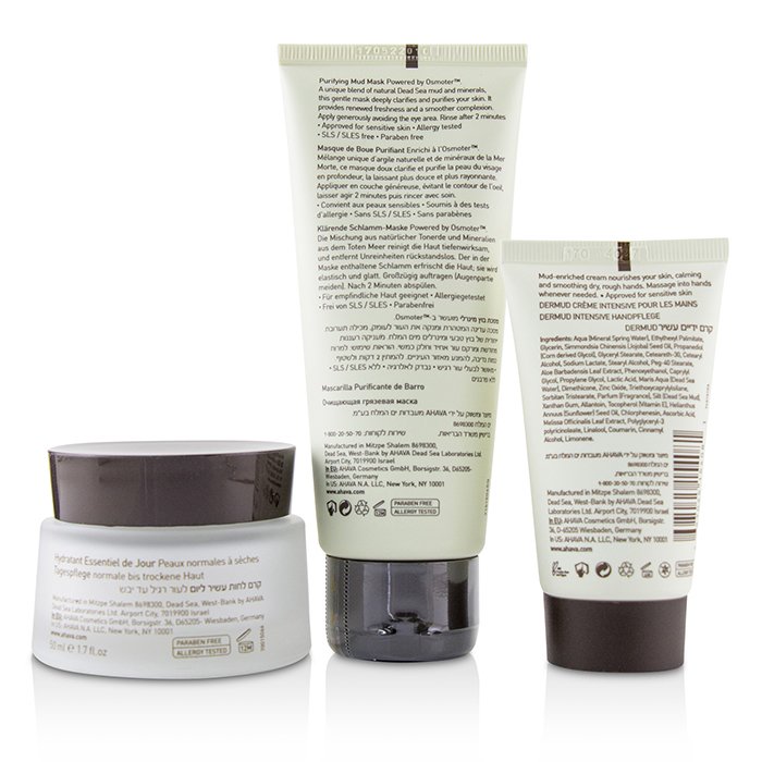Ahava Elements Of Love Natural Love Essentials: Essential Day Moisturizer + Purifying Mud Mask + Dermud Intensive Hand Cream + Bag 3pcs+1bagProduct Thumbnail