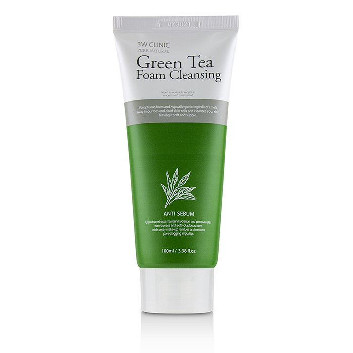 3W Clinic Pianka do mycia twarzy Green Tea Foam Cleansing 100ml/3.38ozProduct Thumbnail