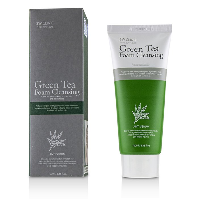 3W Clinic Green Tea Очищающая Пенка 100ml/3.38ozProduct Thumbnail