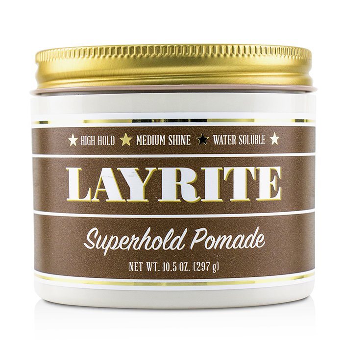 Layrite Superhold Pomade (High Hold, Medium Shine, Water Soluble) משחה עם אחיזה גבוהה וברק בינוני 297g/10.5ozProduct Thumbnail