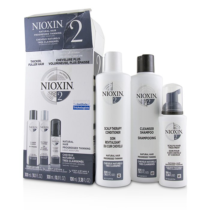 Nioxin 儷康絲 3D護理套裝2 - 適用於天然頭髮，逐步稀疏，輕盈保濕（盒裝輕微損壞） 3pcsProduct Thumbnail