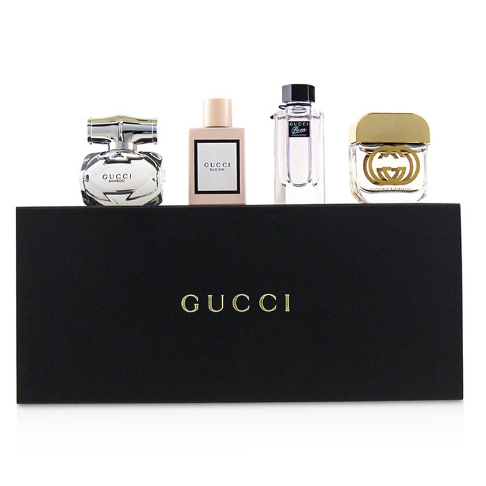 Gucci Gucci Miniature Coffret: Bamboo Eau De Parfum + Gorgeous Gardenia Eau De Toilette + Guilty Eau De Toilette + Bloom Eau De Parfum 4x5ml/0.16ozProduct Thumbnail