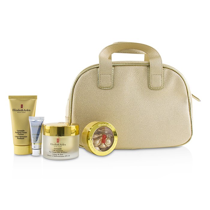 Elizabeth Arden Zestaw Ceramide Lift & Firm Youth Restoring Collection: Day Cream SPF 30+Ceramide Capsules+Cream Cleanser+Skin Renewal Booster+Bag 4pcs+1bagProduct Thumbnail