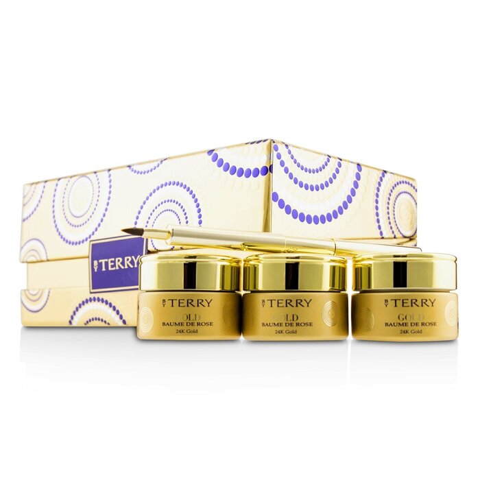 By Terry 24K Gold Baume De Rose Trio Deluxe -huulivoide jalokivet (1x White Gold 10g, 1x Gold 10g, 1x Rose Gold 10g) 3x10g/0.35ozProduct Thumbnail