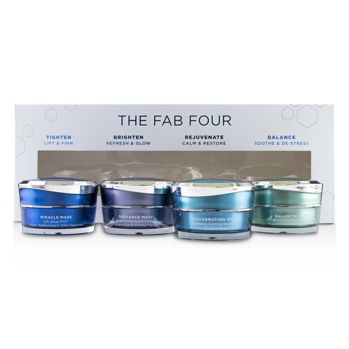 HydroPeptide Zestaw The Fab Four Multi-Benefit Mask Collection: Miracle Mask + Radiance Mask + Rejuvenating Mask + Balancing Mask 4pcsProduct Thumbnail