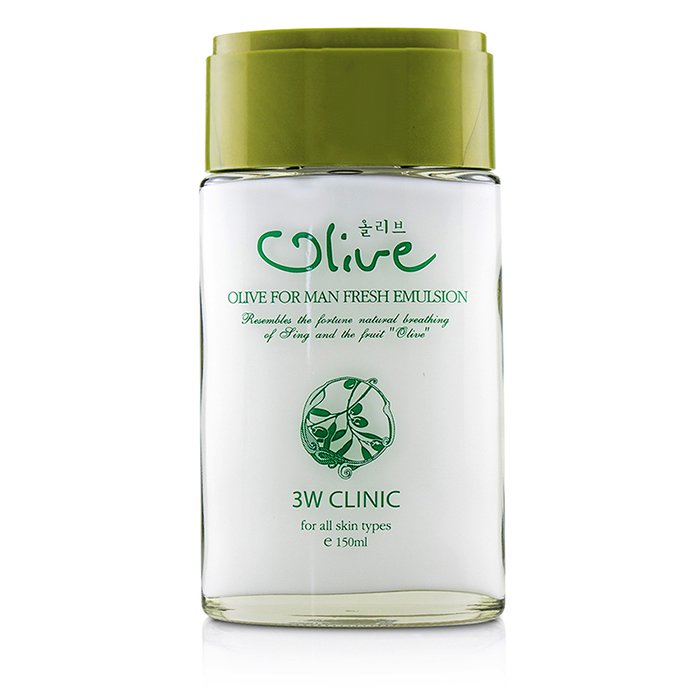 3W Clinic 男士橄欖清爽乳液Olive For Man - Fresh Emulsion 150ml/5ozProduct Thumbnail