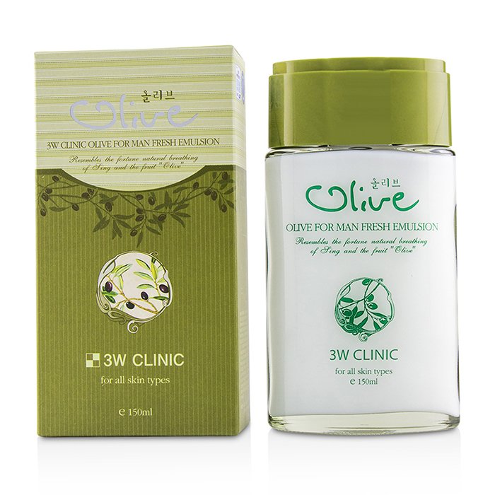 3W Clinic Emulsja do twarzy dla mężczyzn Olive For Man - Fresh Emulsion 150ml/5ozProduct Thumbnail