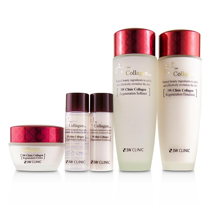3W Clinic 3W Clinic Collagen Skin Care Set: Softener 150ml + Emulsion 150ml + Cream 60ml + Softener 30ml + Emulsion 30ml 5pcsProduct Thumbnail
