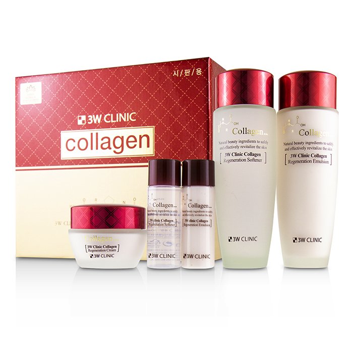 3W Clinic 3W Clinic Collagen Skin Care Set סט קולגן: Softener 150ml + Emulsion 150ml + Cream 60ml + Softener 30ml + Emulsion 30ml 5pcsProduct Thumbnail