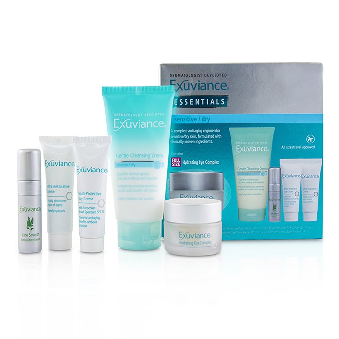 Exuviance Essentials Kit (Normal/ Combination): Cleansing Gel + Eye Complex + Masque + Evening Complex + Perfect 10 Serum (Box Slightly Damaged) 5pcsProduct Thumbnail