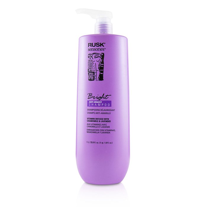 러스크 Rusk Sensories Bright Anti-Brassy Shampoo (Vitamin Infused with Chamomile & Lavender) 1000ml/33.8ozProduct Thumbnail