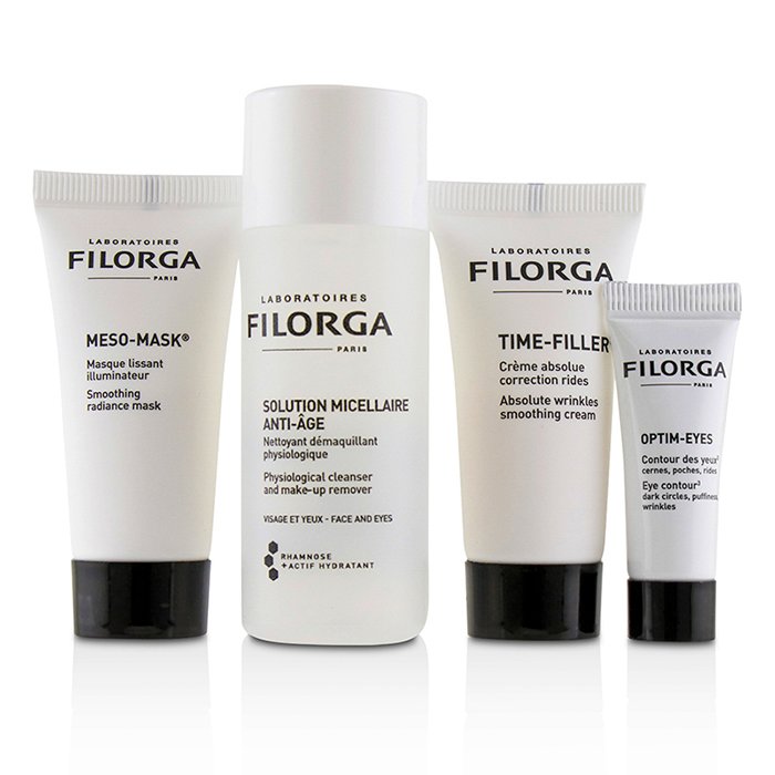 Filorga Anti-Ageing Skincare For 2 Weeks Set: Meso-Mask + Time-Filler + Optim Eyes + Solution Micellaire Anti-Age Make-up Remover 4pcsProduct Thumbnail