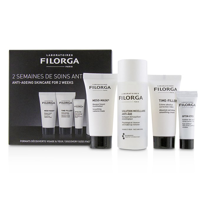 フィロルガ Filorga Anti-Ageing Skincare For 2 Weeks Set: Meso-Mask + Time-Filler + Optim Eyes + Solution Micellaire Anti-Age Make-up Remover 4pcsProduct Thumbnail