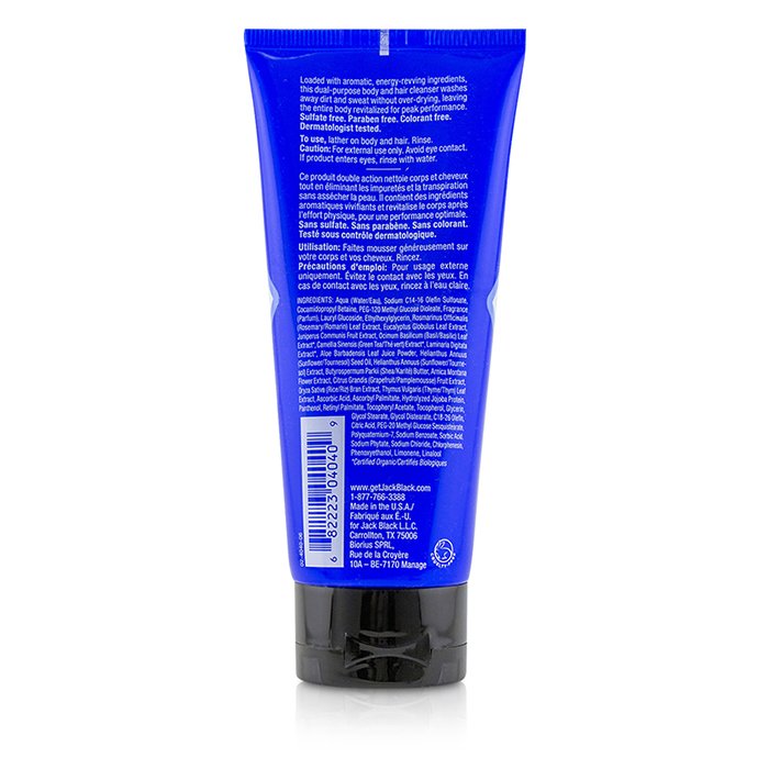 Jack Black Żel do mycia ciała i włosów Turbo Wash Energizing Cleanser For Hair & Body 88ml/3ozProduct Thumbnail