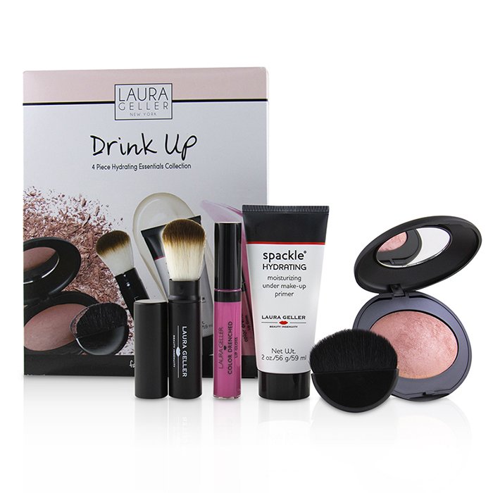Laura Geller Drink Up 4 Piece Hydrating Essentials Collection (1x primer, 1x blush, 1x lipgloss, 1x kost) 4pcsProduct Thumbnail