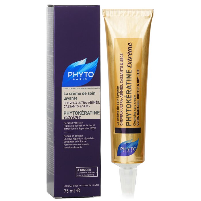 Phyto PhytoKeratine Extreme Cleansing Care Cream (Ultra-Damaged, Brittle & Dry Hair) 75ml/2.53ozProduct Thumbnail