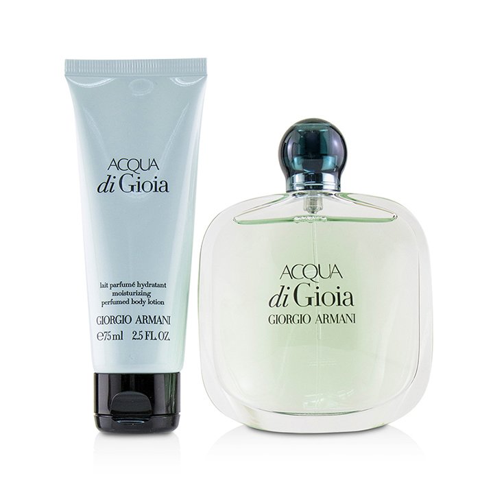 Giorgio Armani Zestaw Acqua Di Gioia Coffret: Eau De Parfum Spray 100ml/3.4oz + Moisturizing Perfumed Body Lotion 75ml/2.5oz 2pcsProduct Thumbnail