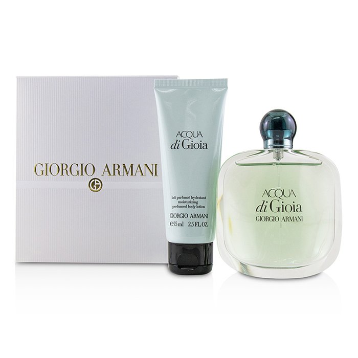 Giorgio Armani Zestaw Acqua Di Gioia Coffret: Eau De Parfum Spray 100ml/3.4oz + Moisturizing Perfumed Body Lotion 75ml/2.5oz 2pcsProduct Thumbnail