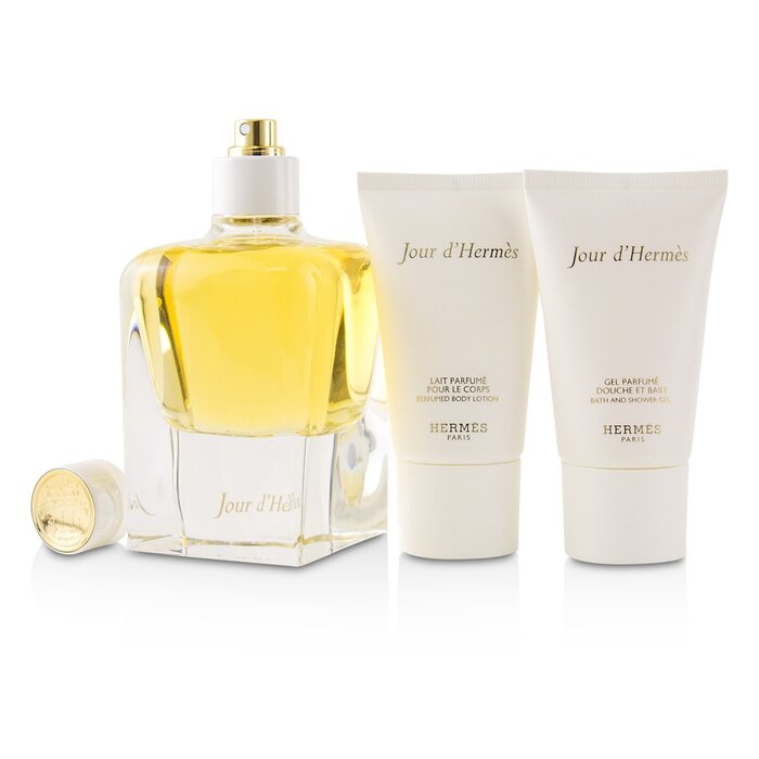 Hermes Zestaw Jour D'Hermes Coffret: Eau De Parfum Spray 85ml/2.87oz + Perfumed Body lotion 30ml/1oz + Bath & Shower Gel 30ml/1oz 3pcsProduct Thumbnail
