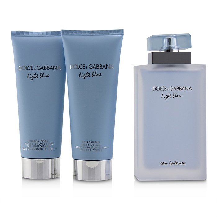 Dolce & Gabbana Zestaw Light Blue Eau Intense Coffret: Eau De Parfum Spray 100ml/3.3oz + Refreshing Body Cream 100ml/3.3oz + Energy Body Bath & Shower Gel 100ml/3.3oz 3pcsProduct Thumbnail