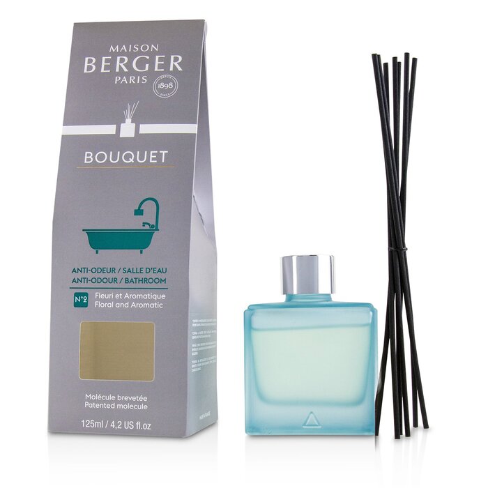 Lampe Berger (Maison Berger Paris) 蘭普伯傑 方瓶藤枝香氛 - Anti-Odour/ Bathroom N°2 (Floral and Aromatic) 125ml/4.2ozProduct Thumbnail