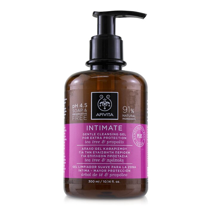 Apivita Intimate Gentle Cleansing Gel with Tea Tree & Propolis (For Extra Protection) 300ml/10.14ozProduct Thumbnail