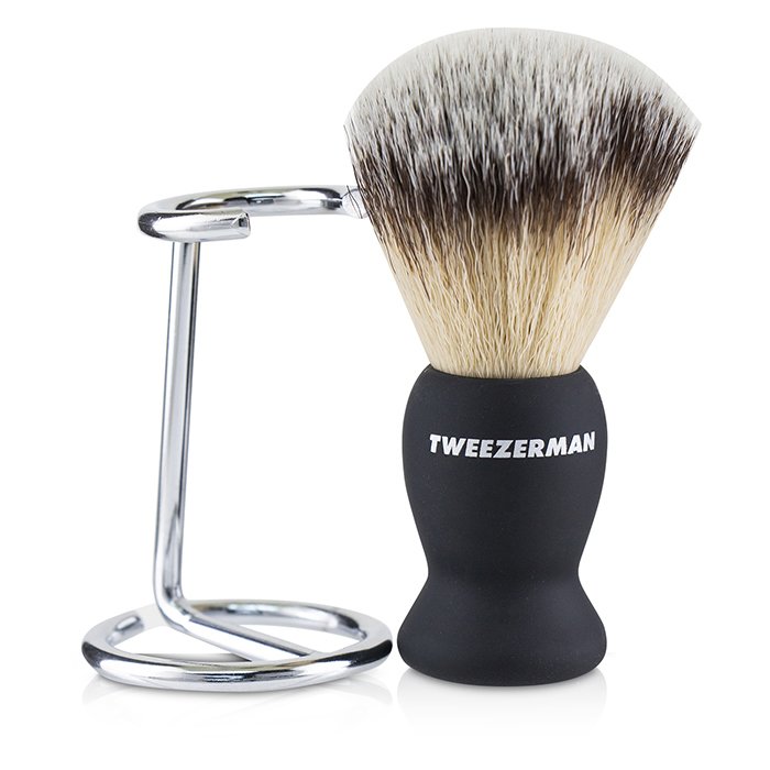 Tweezerman Pędzel do golenia ze stojakiem G.E.A.R. Deluxe Shaving Brush with Stand 2pcsProduct Thumbnail
