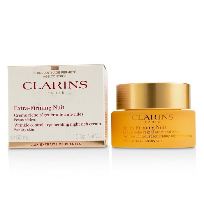 Clarins Extra-Firming Nuit Wrinkle Control, Regenerating Night Rich Cream - For tørr hud (Uemballert) 50ml/1.6ozProduct Thumbnail