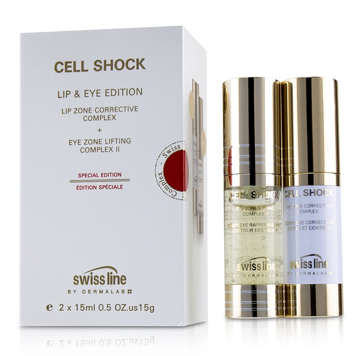 Swissline Cell Shock Набор для Глаз и Губ: Корректирующий Комплекс для Губ + Комплекс Лифтинг для Глаз II 2x15ml/0.5ozProduct Thumbnail