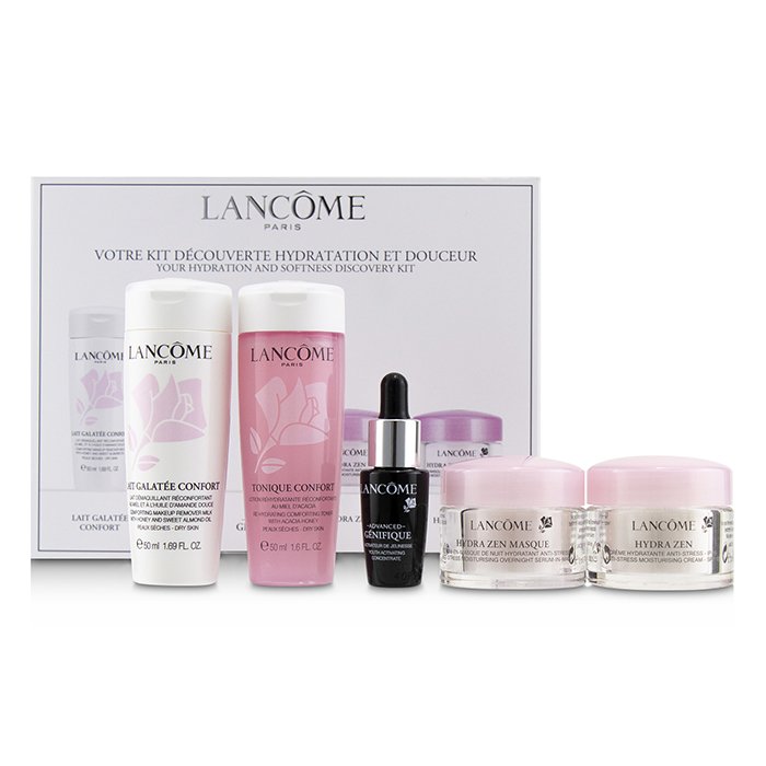 Lancome Your Hydration & Softness Discovery Kit: Confort Galatee + Confort Tonique + Genifique Concentrate + Hydra Zen Cream + Hydra Zen Mask 5pcsProduct Thumbnail