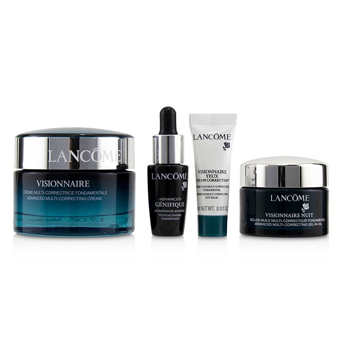 Lancome Visionnaire Set: Advanced Multi-Correcting Cream + Nuit Beauty Sleep Perfector + Eye Balm + Genifique Advanced Concentrate 4pcsProduct Thumbnail