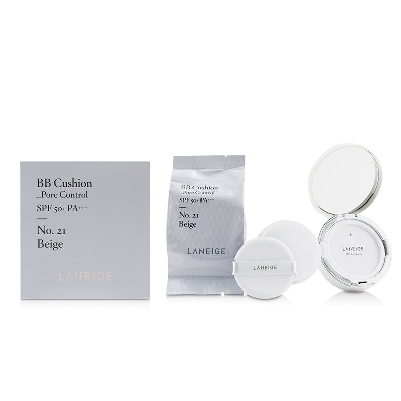 Laneige BB Cushion Foundation (Pore Control) SPF 50 med ekstra refill 2x15g/0.5ozProduct Thumbnail