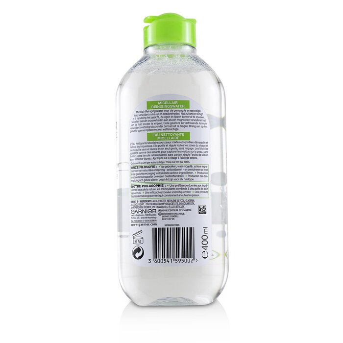Garnier SkinActive Micellar Water - For kombinasjonshud 400ml/13.3ozProduct Thumbnail