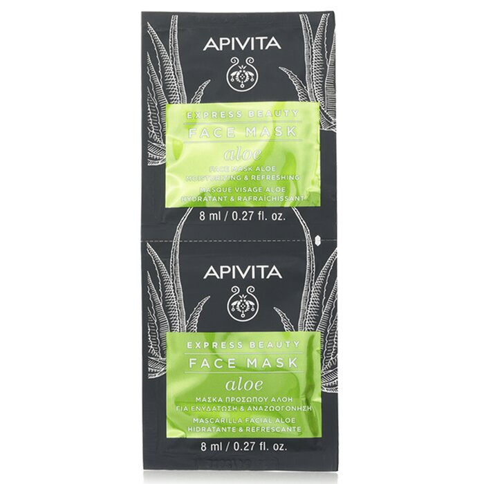 Apivita Express Beauty Face Mask with Aloe (kosteuttava ja raikastava) - pakkaukseton 6x(2x8ml)Product Thumbnail