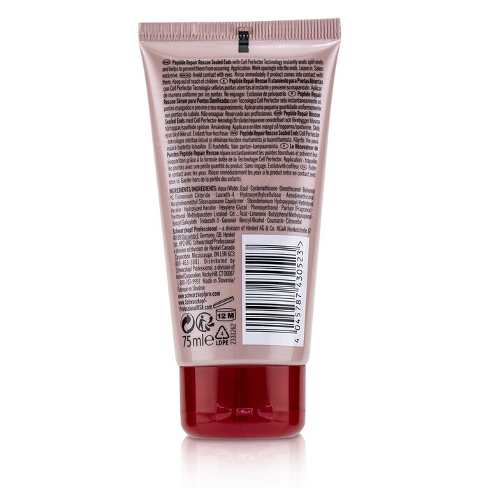 Schwarzkopf BC Bonacure Peptide Repair Rescue Sealed Ends (For Damaged Ends) 75ml/2.5ozProduct Thumbnail