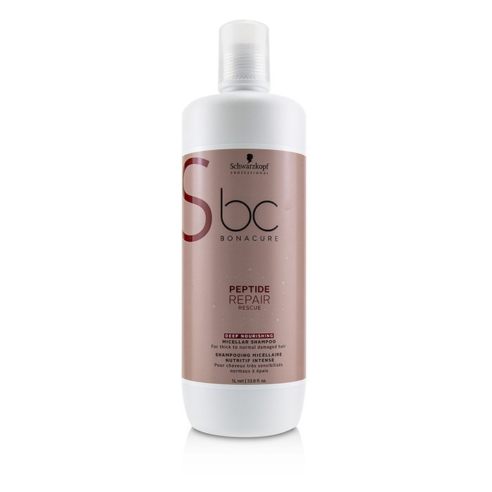 Schwarzkopf BC Bonacure Peptide Repair Rescue Deep Nourishing Micellar Shampoo (For Thick to Normal Damaged Hair) 1000ml/33.8ozProduct Thumbnail