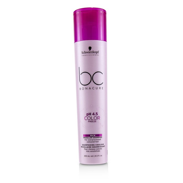 Schwarzkopf BC Bonacure pH 4.5 Color Freeze Rich Micellar Shampoo (For Overprocessed Coloured Hair) 250ml/8.5ozProduct Thumbnail