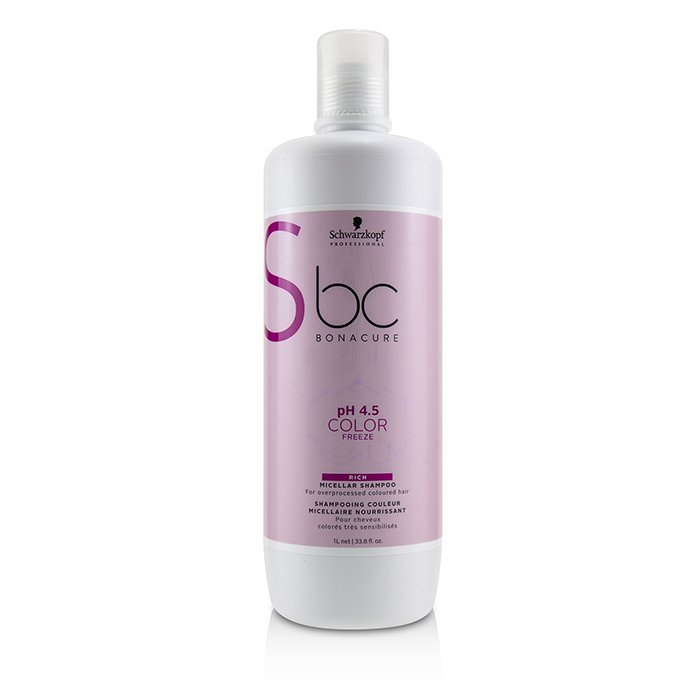 Schwarzkopf Szampon do włosów BC Bonacure pH 4.5 Color Freeze Rich Micellar Shampoo (For Overprocessed Coloured Hair) 1000ml/33.8ozProduct Thumbnail