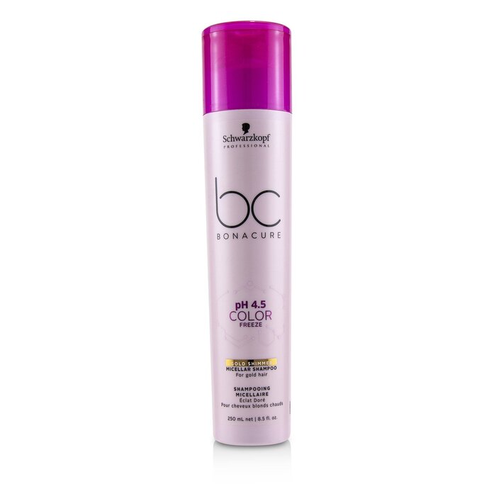 Schwarzkopf BC Bonacure pH 4.5 Color Freeze Gold Shimmer Micellar Shampoo (For Gold Hair) 250ml/8.5ozProduct Thumbnail