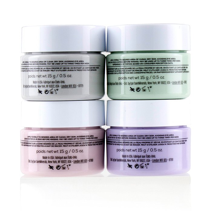 BareMinerals Colección Hyper Glow Mini Mascarilla Facial: Claymates Mascarilla (1x Be Pure 15g, 1x Be Dewy 15g, 1x Be Bright 15g, 1x Be Firm 15g) 4pcsProduct Thumbnail