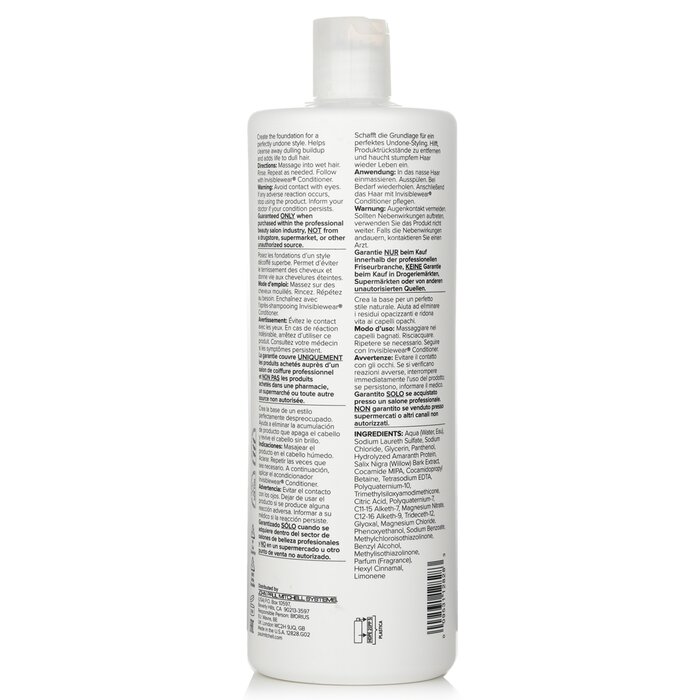 Paul Mitchell Invisiblewear Shampoo (Preps Texture - Builds Volume) שמפו 1000ml/33.8ozProduct Thumbnail