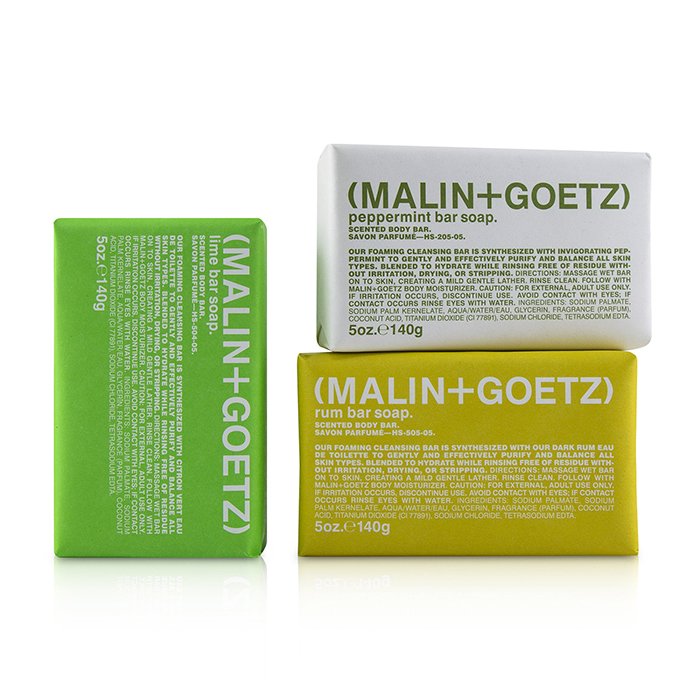 マリン+ゲッツ MALIN+GOETZ モヒート ソープセット: ライム + ラム + ペパーミント バーソープ 3x140g/5ozProduct Thumbnail