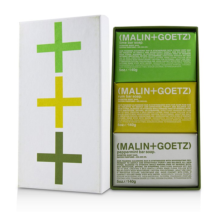 MALIN+GOETZ Mojito Såpesett: Lime + Rum + Peppermint Såpebar 3x140g/5ozProduct Thumbnail