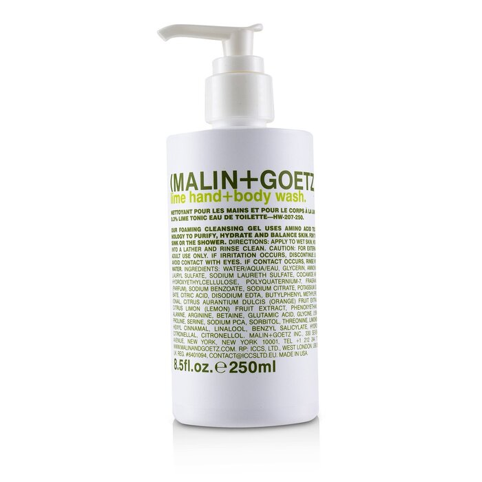 MALIN+GOETZ Żel do mycia ciała i rąk Lime Hand+Body Wash 250ml/8.5ozProduct Thumbnail