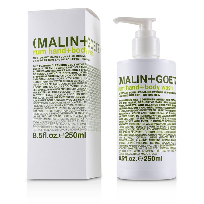 MALIN+GOETZ Żel do mycia ciała i rąk Rum Hand+Body Wash 250ml/8.5ozProduct Thumbnail