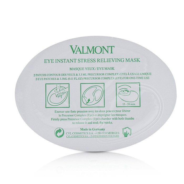 Valmont Máscara de alívio instantâneo do estresse para os olhos (máscara para os olhos suavizante, descongestionante e antifadiga) 5pairsProduct Thumbnail