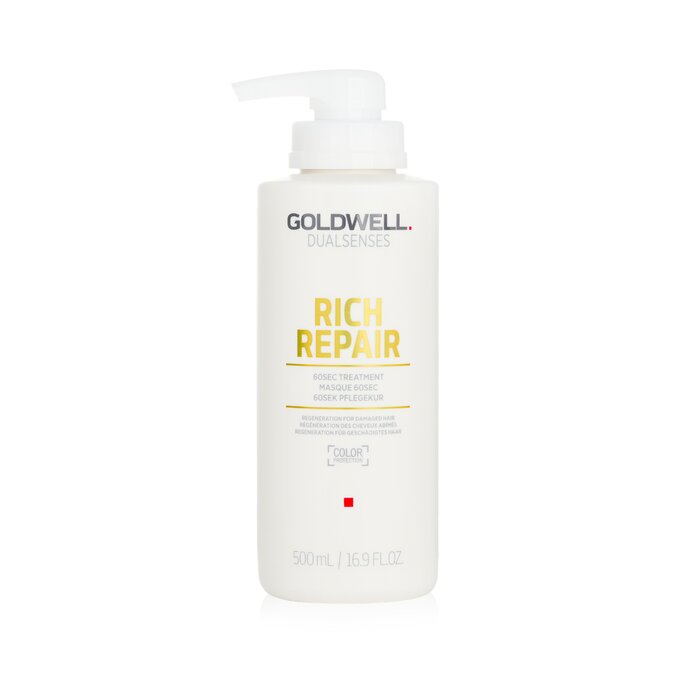 Goldwell Dual Senses Rich Repair 60Sec Treatment (Regeneration For Damaged Hair)  500ml/16.9ozProduct Thumbnail